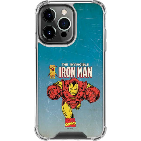 Marvel Classic Comics The Invincible Iron Man iPhone 14 Pro Clear Case